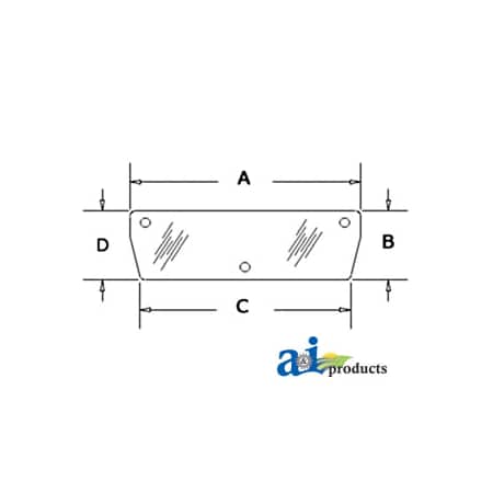A & I Products Glass, Rear, Lower 37.5" x23.5" x2" A-3476137M1